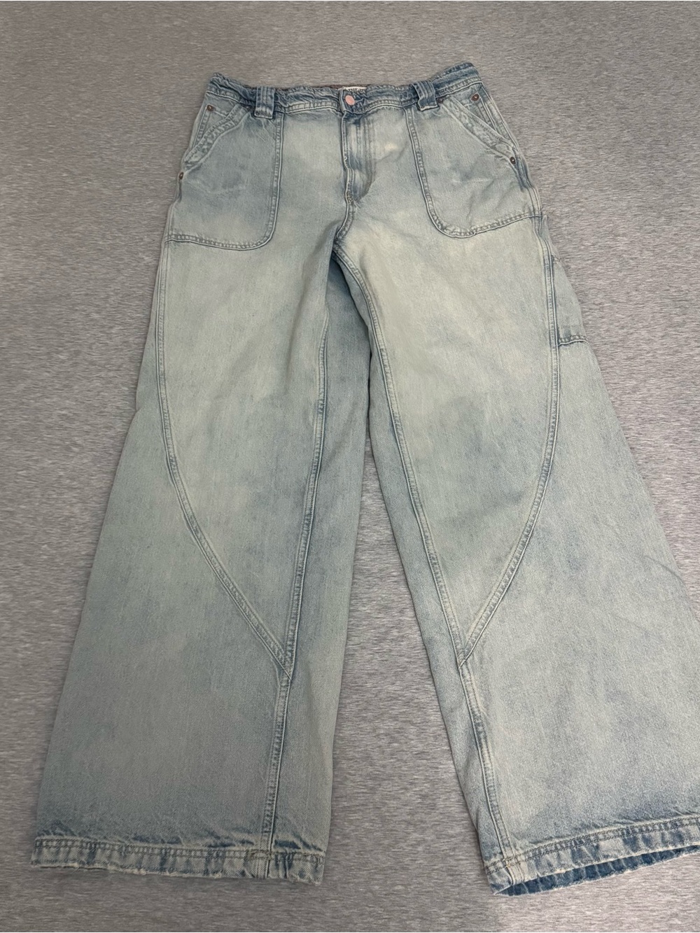 Free People We The Free Good Luck Wide Leg Jeans Size 30